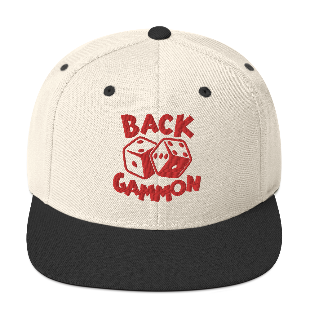 Backgammon Snapback Hat (red embroidery)