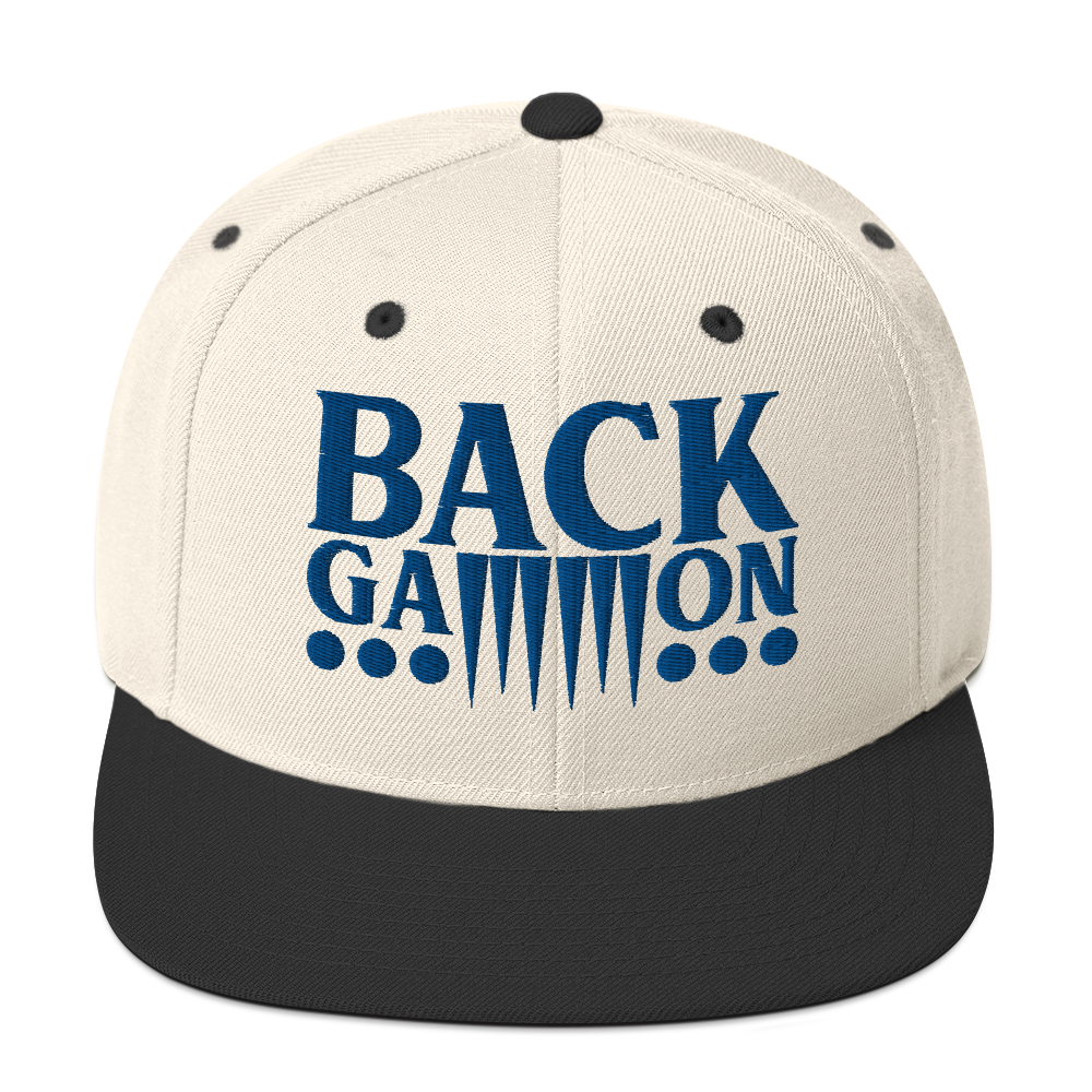 Backgammon Snapback Hat (blue embroidery)