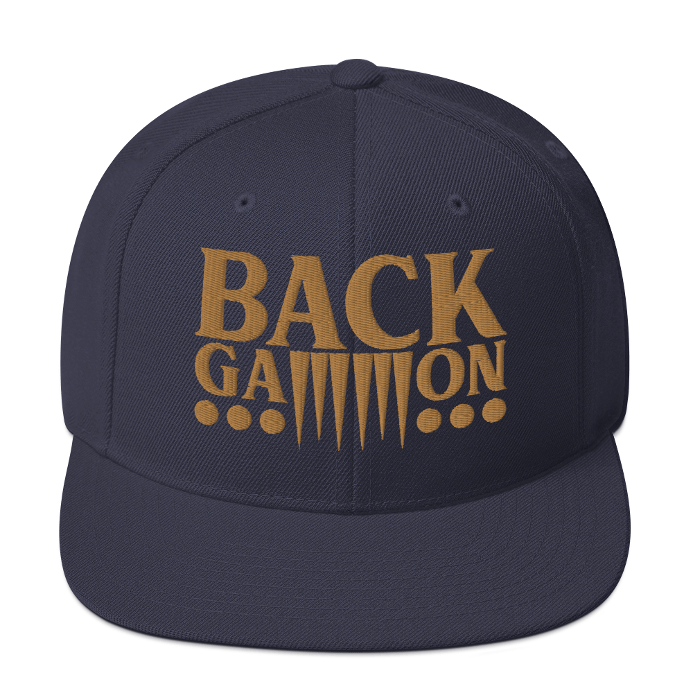 Backgammon Snapback Hat (gold embroidery)