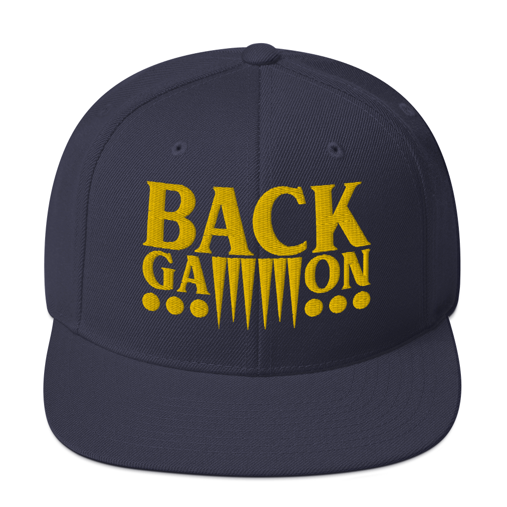 Backgammon Snapback Hat (yellow embroidery)