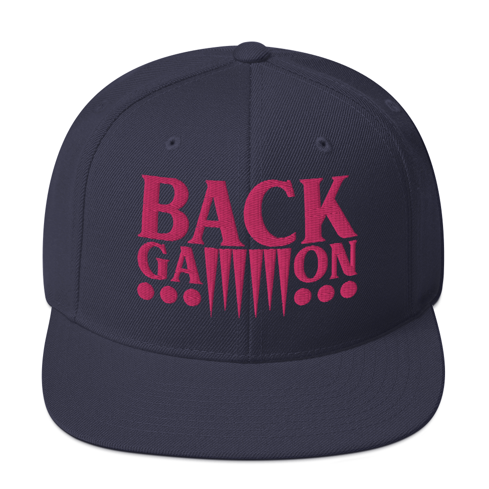 Backgammon Snapback Hat (pink embroidery)