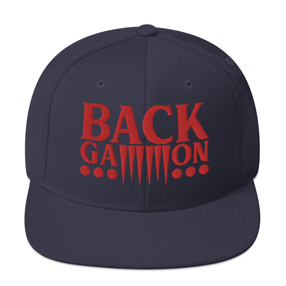 Backgammon Snapback Hat (red embroidery)