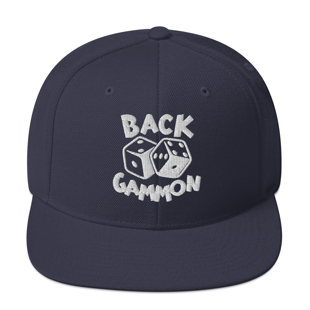 Backgammon Snapback Hat (white embroidery)