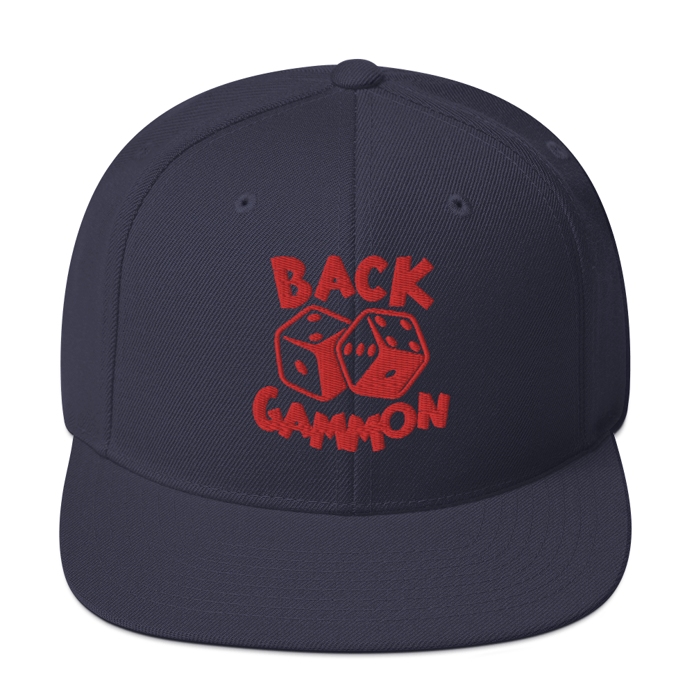 Backgammon Snapback Hat (red embroidery)