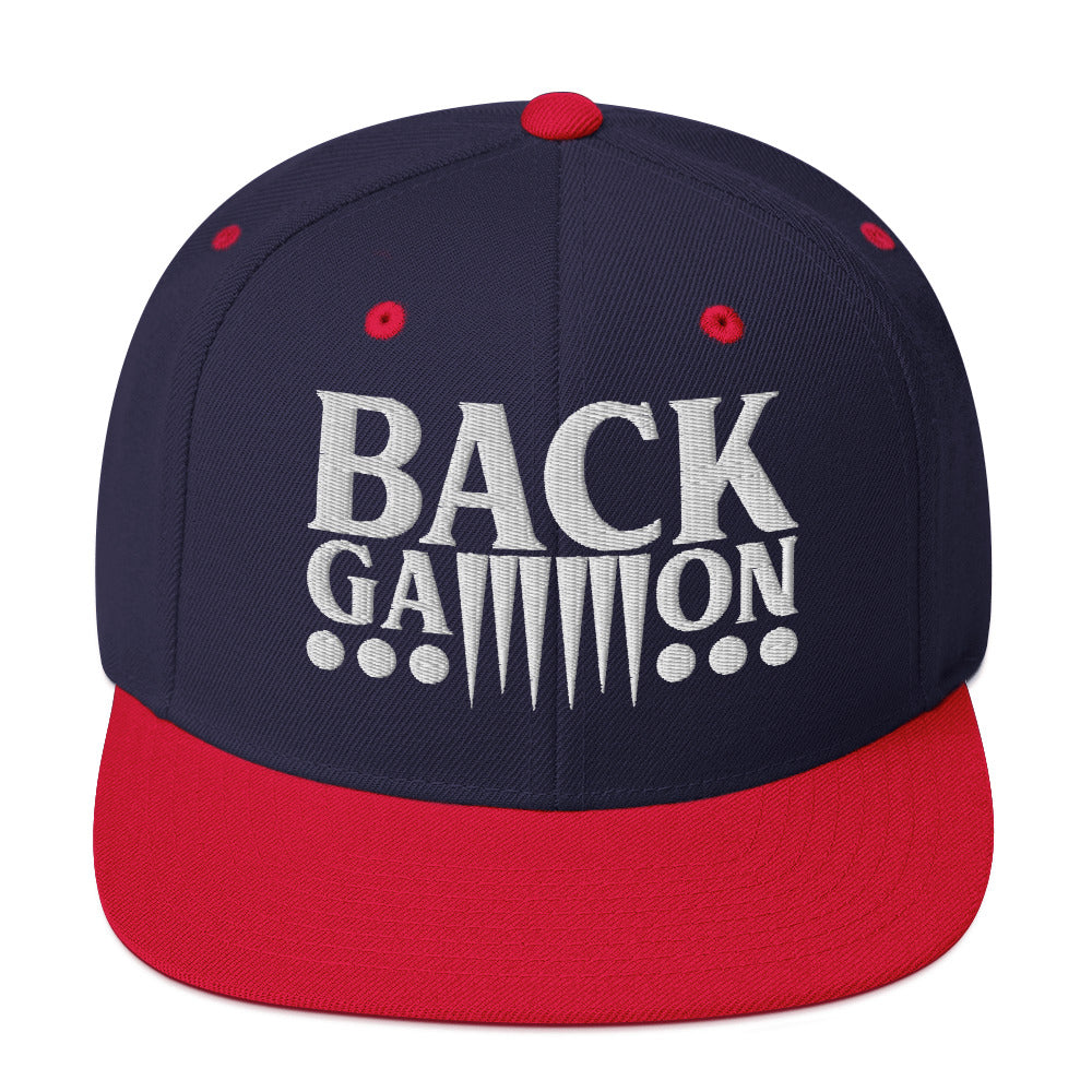 Backgammon Snapback Hat (white embroidery)