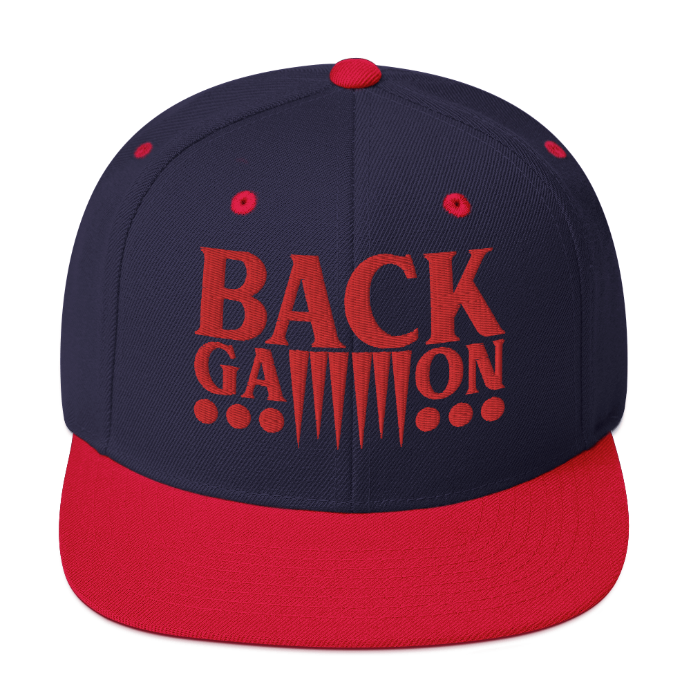 Backgammon Snapback Hat (red embroidery)