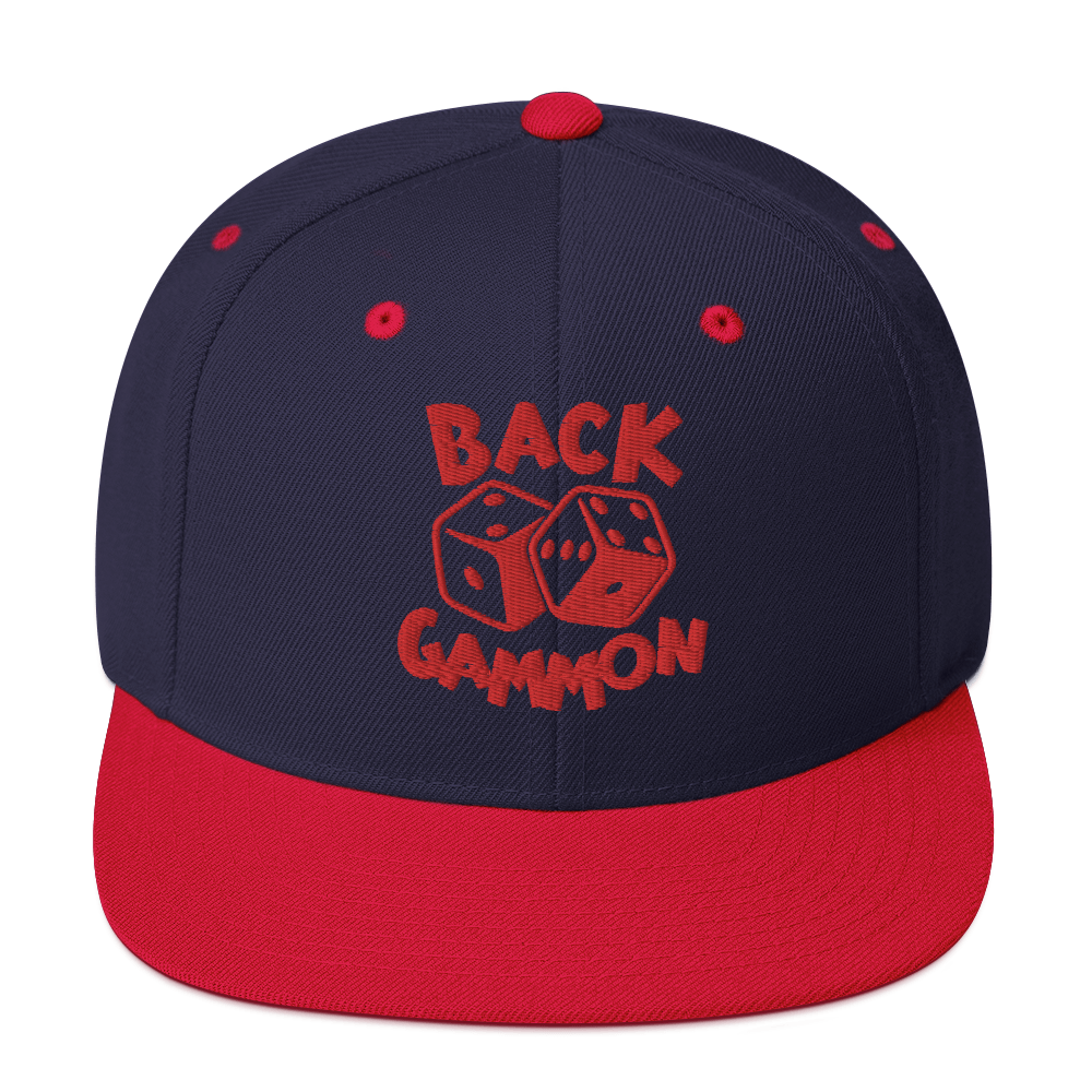 Backgammon Snapback Hat (red embroidery)