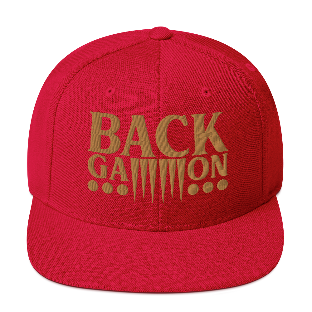 Backgammon Snapback Hat (gold embroidery)