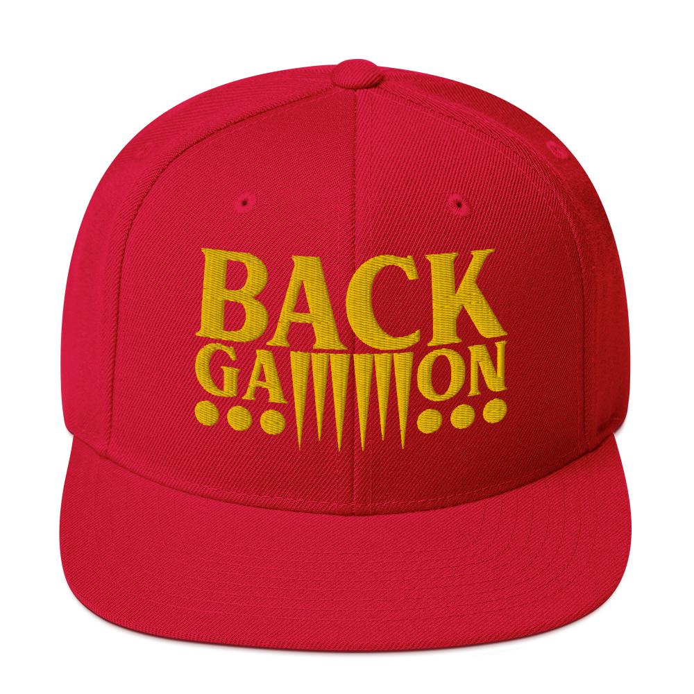 Backgammon Snapback Hat (yellow embroidery)