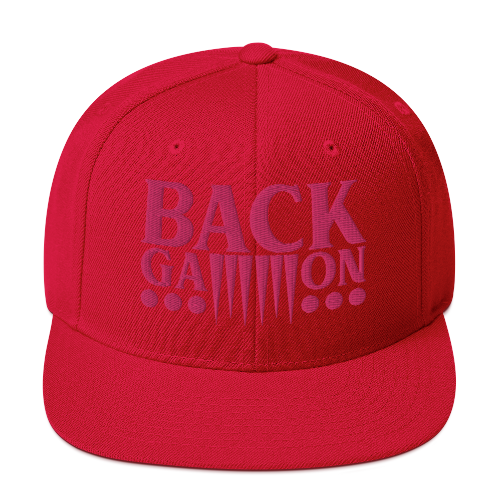 Backgammon Snapback Hat (pink embroidery)