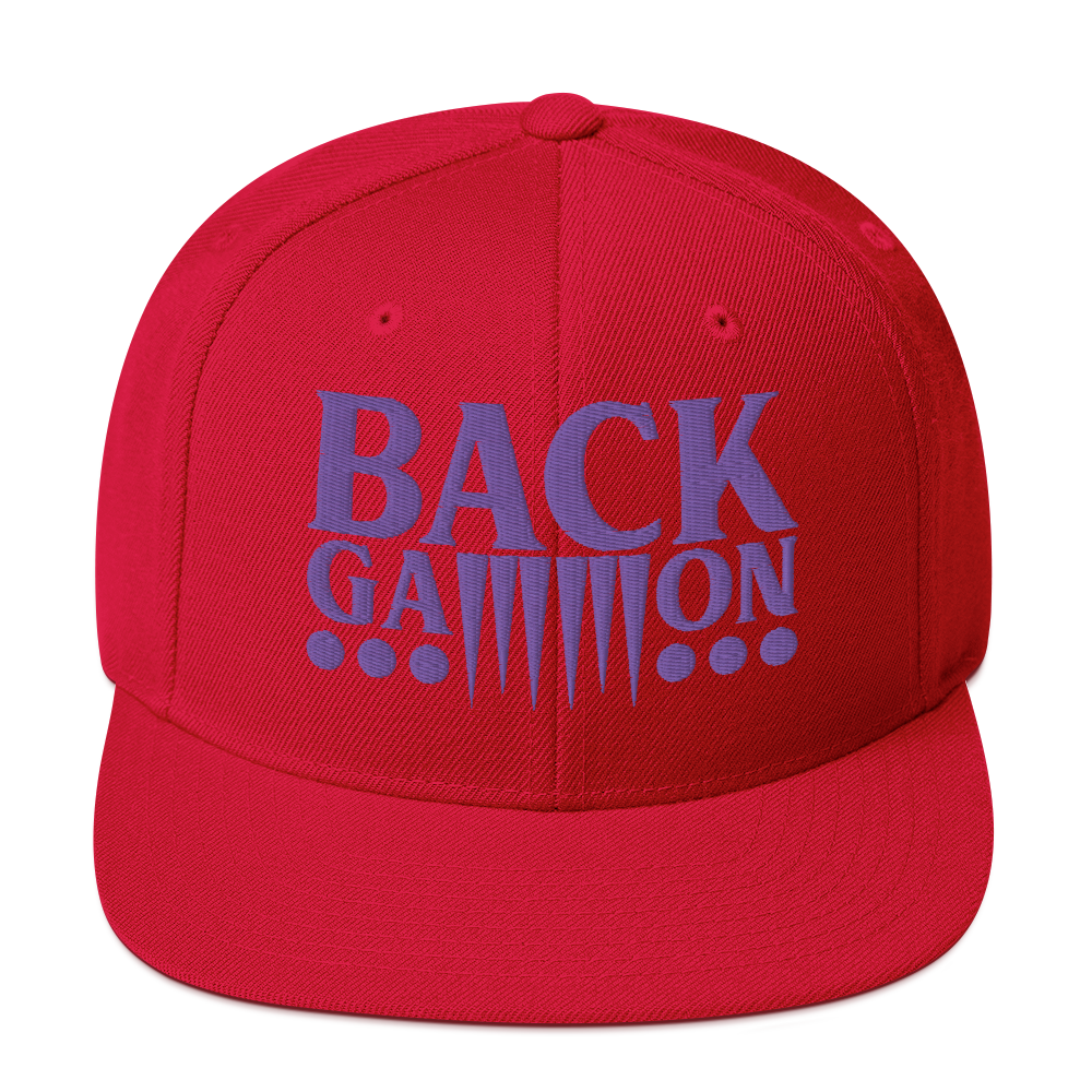 Backgammon Snapback Hat (purple embroidery)