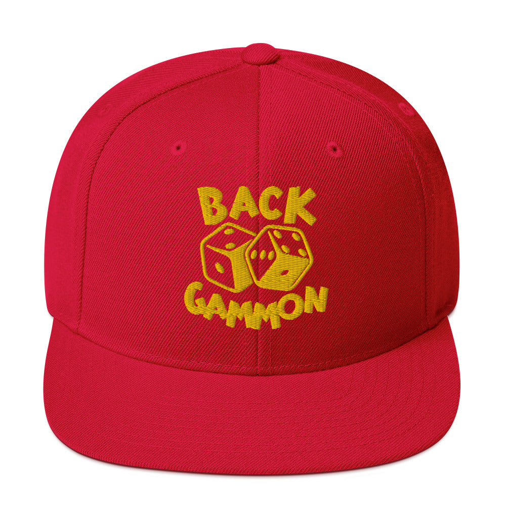 Backgammon Snapback Hat (yellow embroidery)