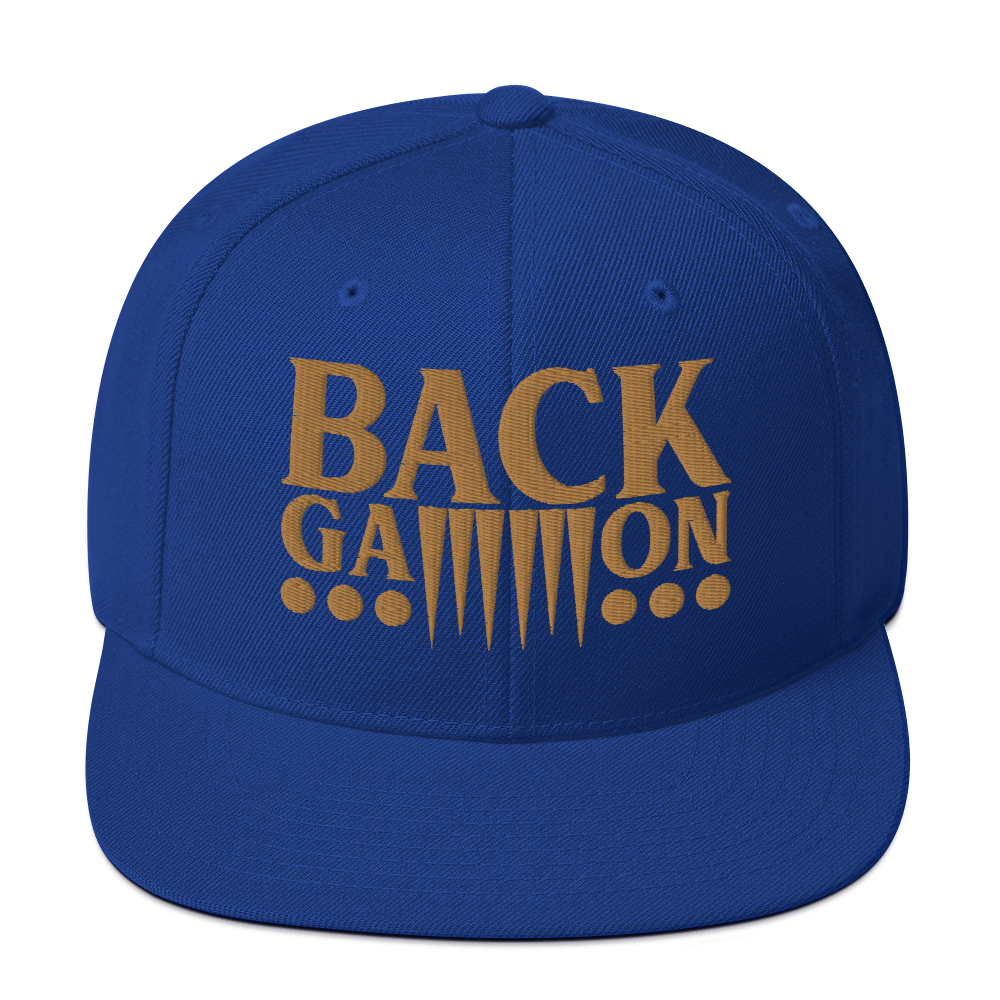 Backgammon Snapback Hat (gold embroidery)