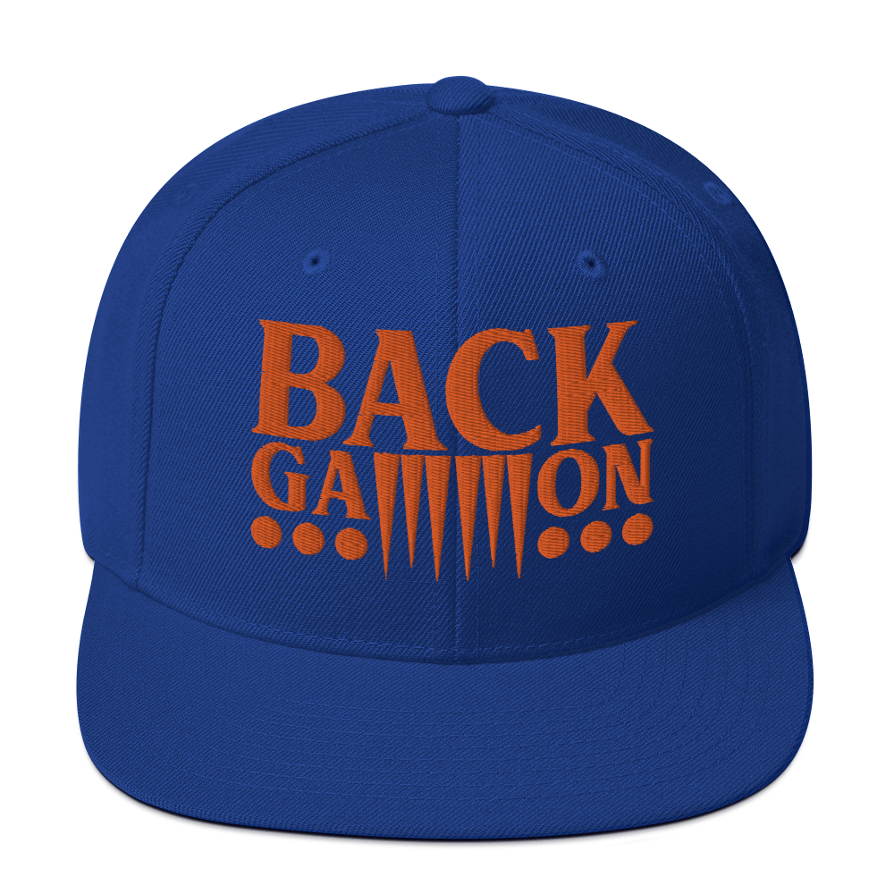 Backgammon Snapback Hat (orange embroidery)