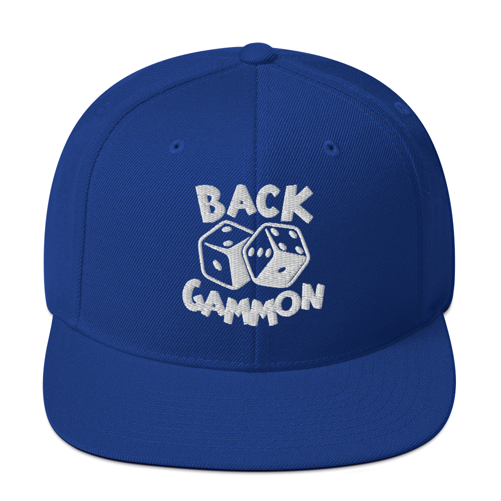 Backgammon Snapback Hat (white embroidery)