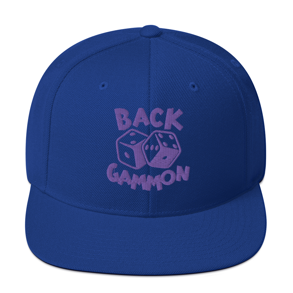 Backgammon Snapback Hat (purple embroidery)