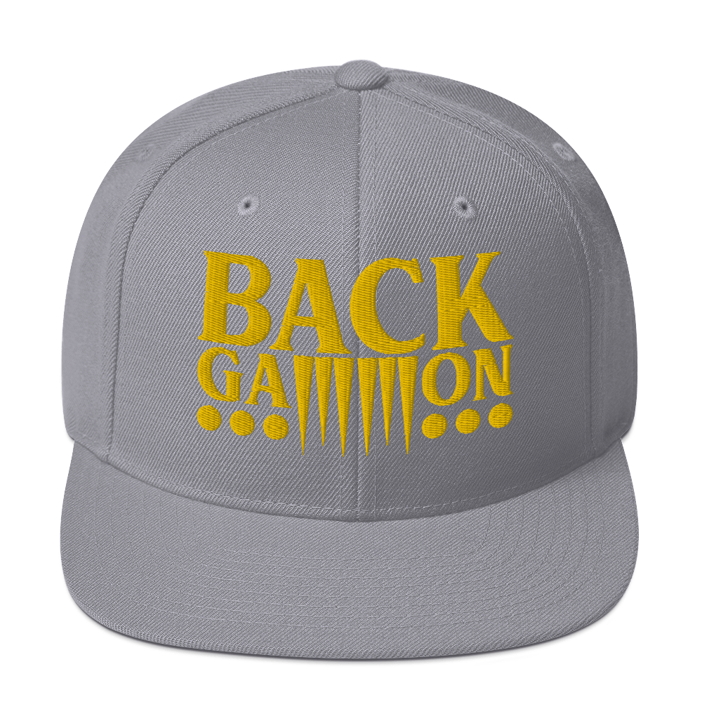 Backgammon Snapback Hat (yellow embroidery)