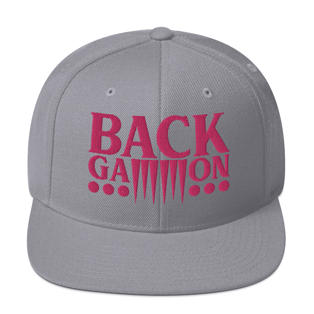 Backgammon Snapback Hat (pink embroidery)