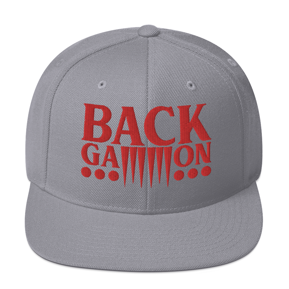 Backgammon Snapback Hat (red embroidery)