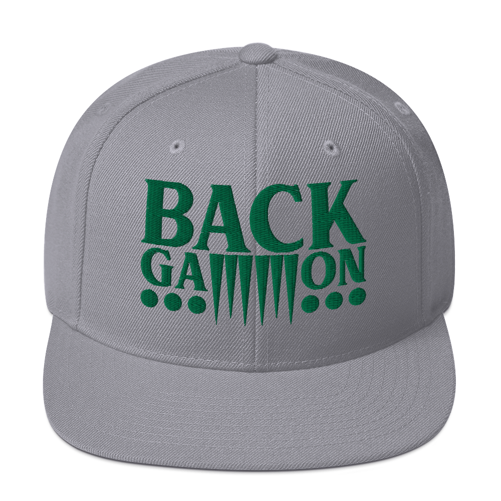 Backgammon Snapback Hat (green embroidery)