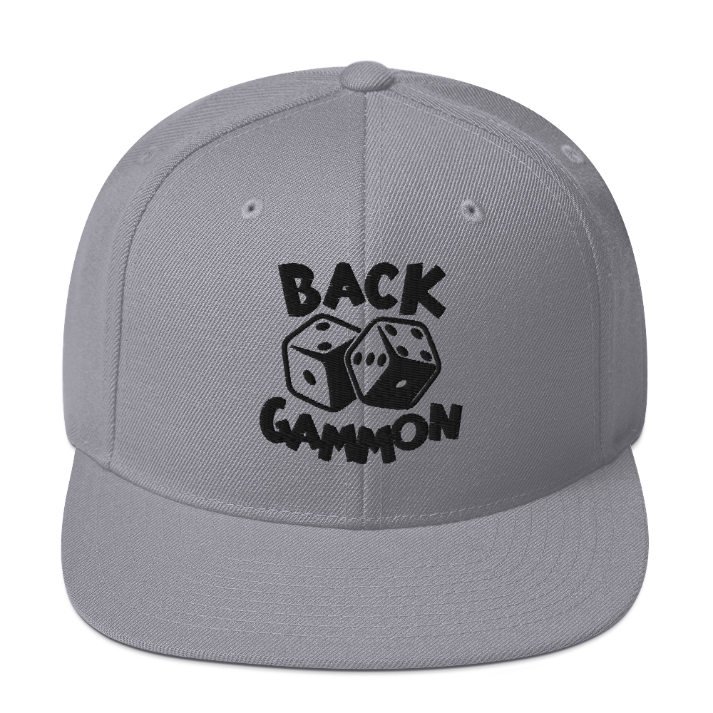 Backgammon Snapback Hat (black embroidery)