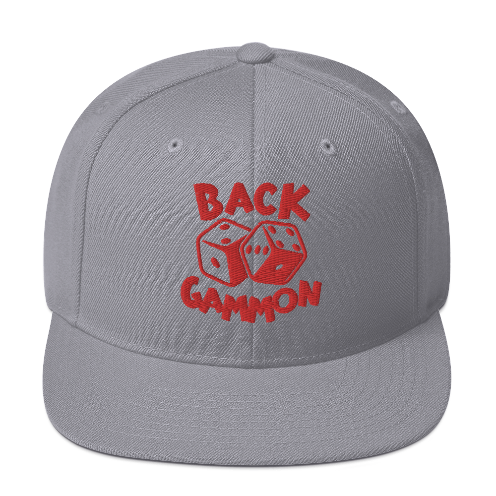 Backgammon Snapback Hat (red embroidery)