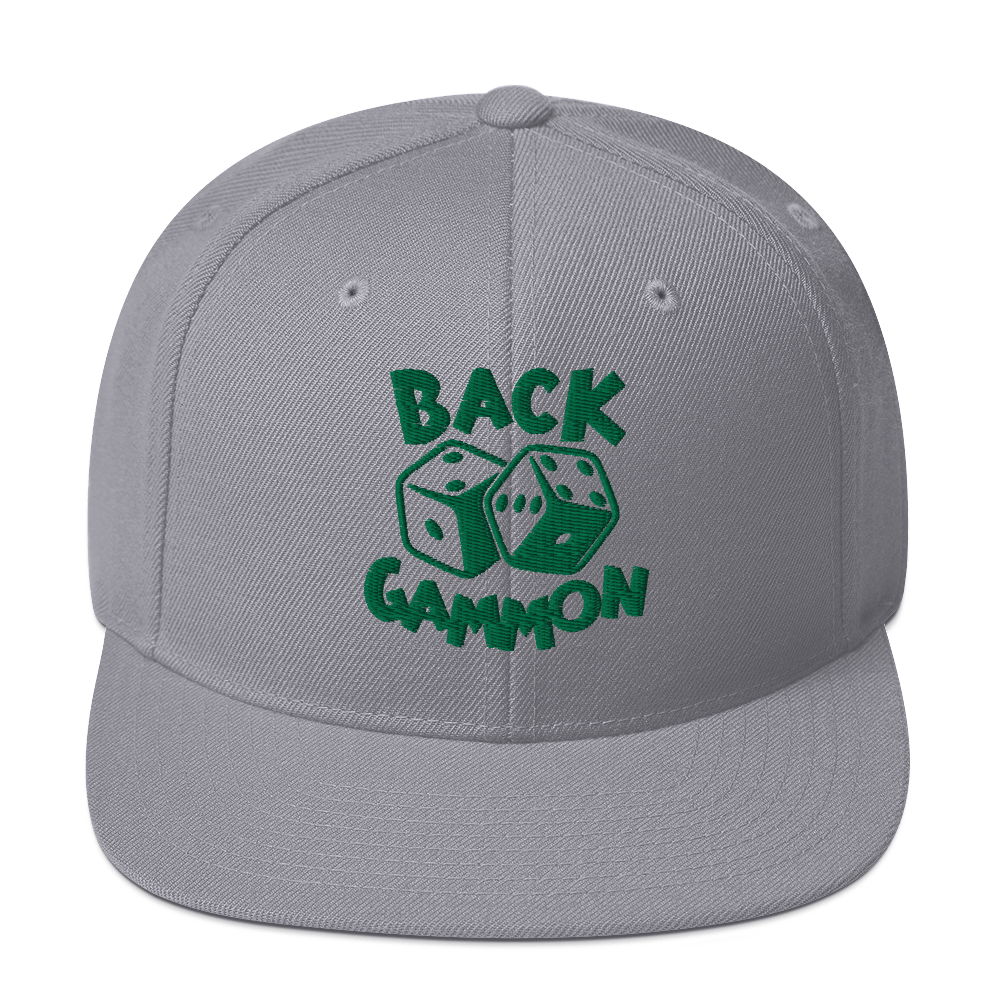 Backgammon Snapback Hat (green embroidery)