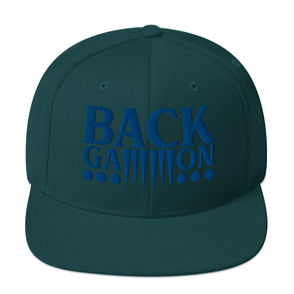 Backgammon Snapback Hat (blue embroidery)