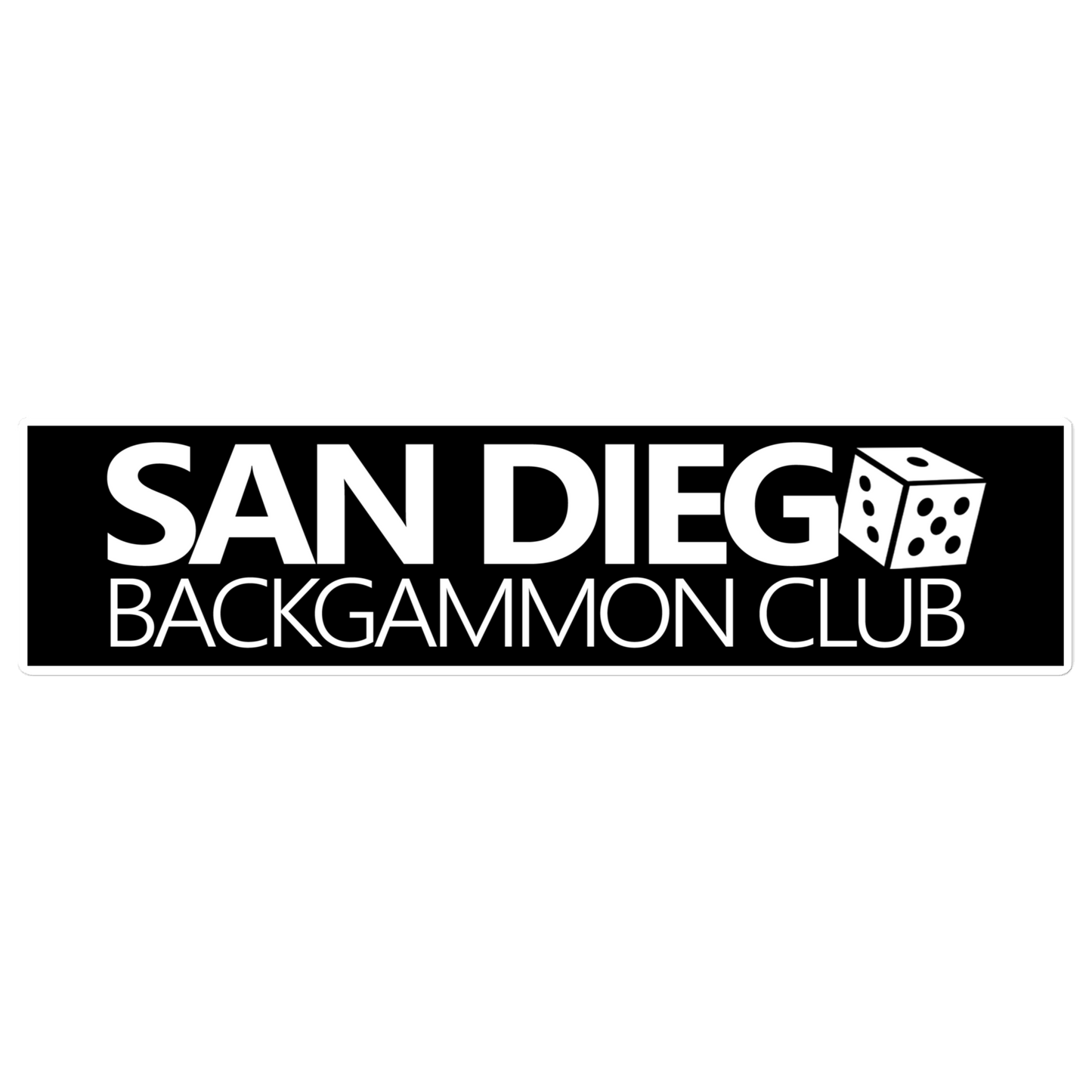 SAN DIEGO BACKGAMMON CLUB Bumper Sticker