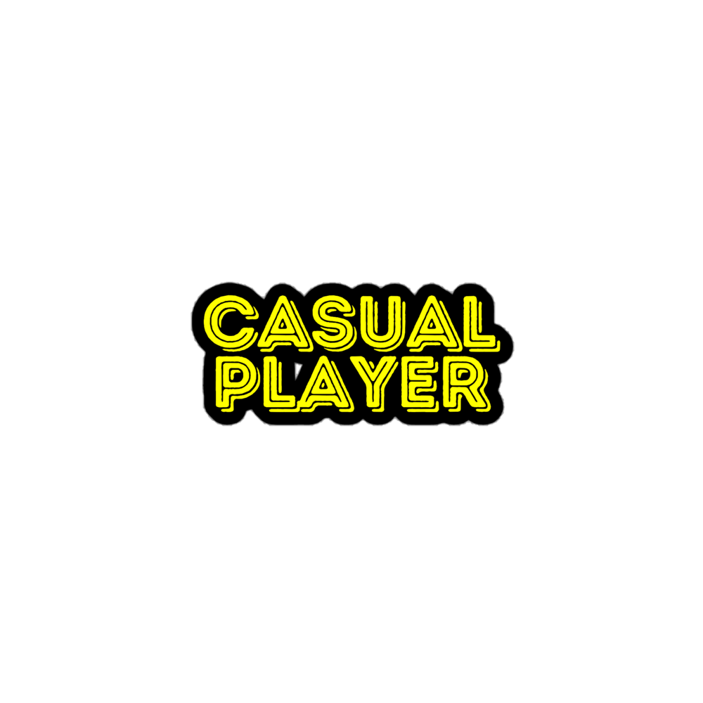 'CASUAL PLAYER' Sticker (yellow)