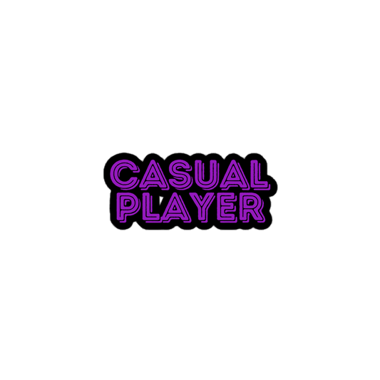 'CASUAL PLAYER' Sticker (purple)