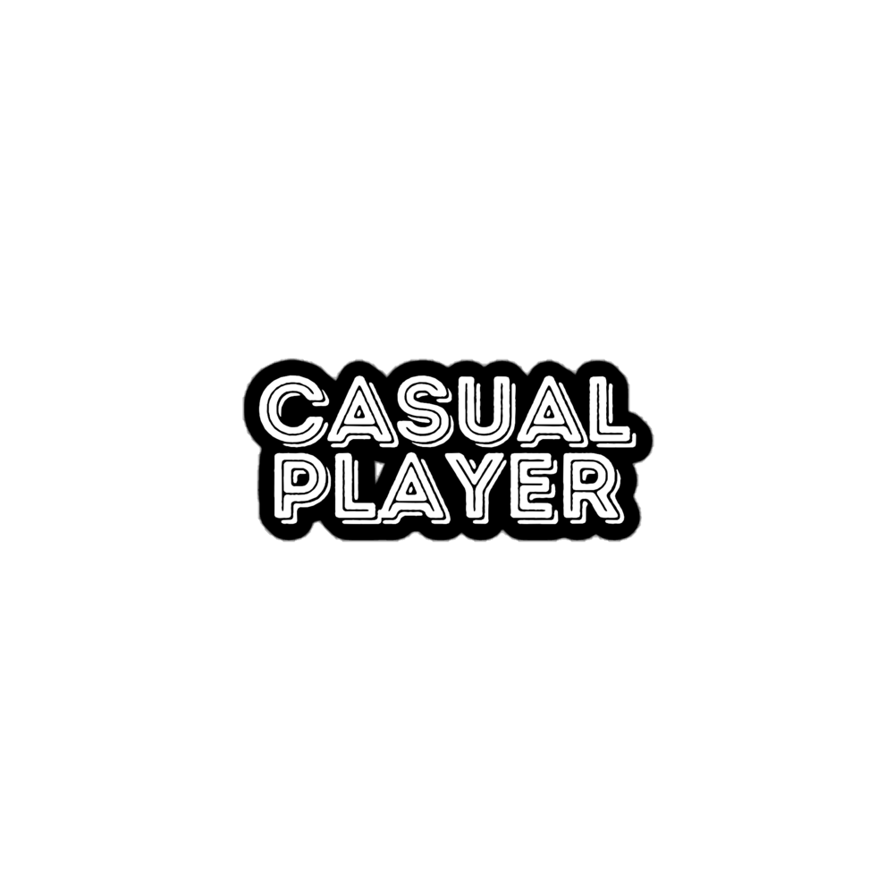 'CASUAL PLAYER' Sticker (white)