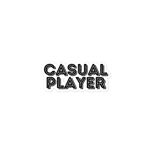 'CASUAL PLAYER' Sticker (black)