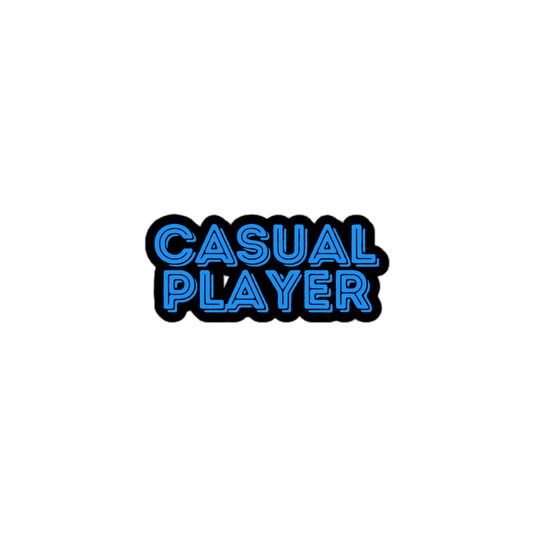 'CASUAL PLAYER' Sticker (blue)