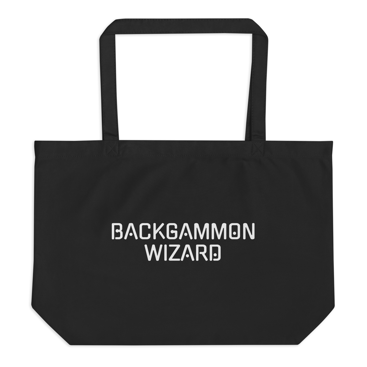 BACKGAMMON WIZARD Large Organic Tote Bag