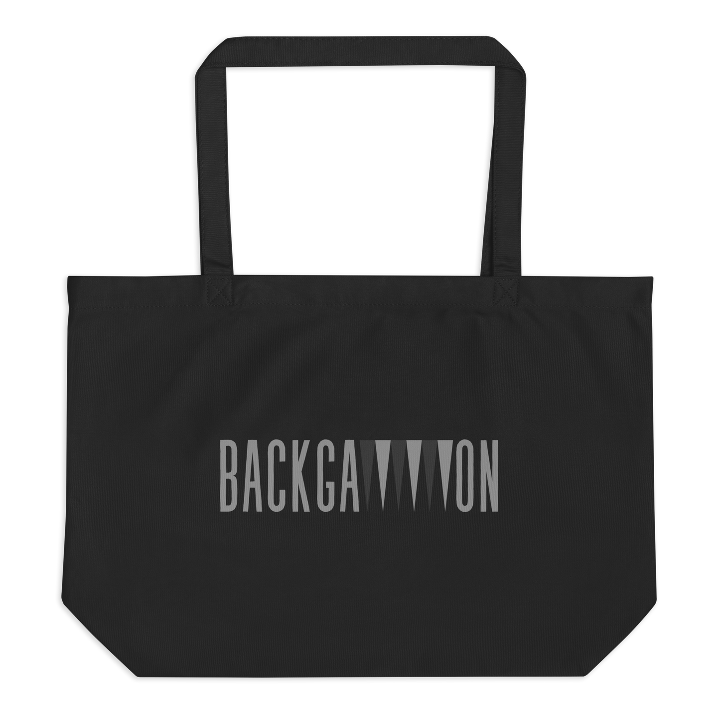 Backgammon Large Organic Tote Bag (Grey)