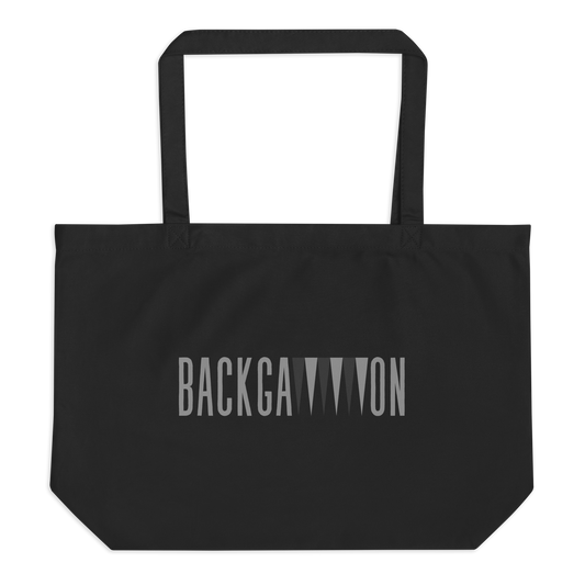 Backgammon Large Organic Tote Bag (Grey)