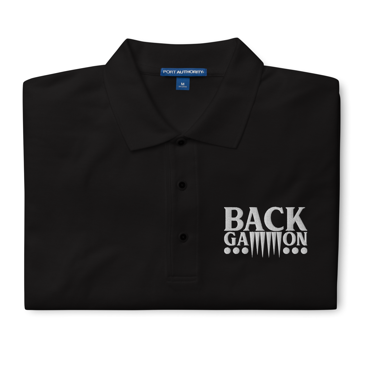 Backgammon Premium Polo (white embroidery)