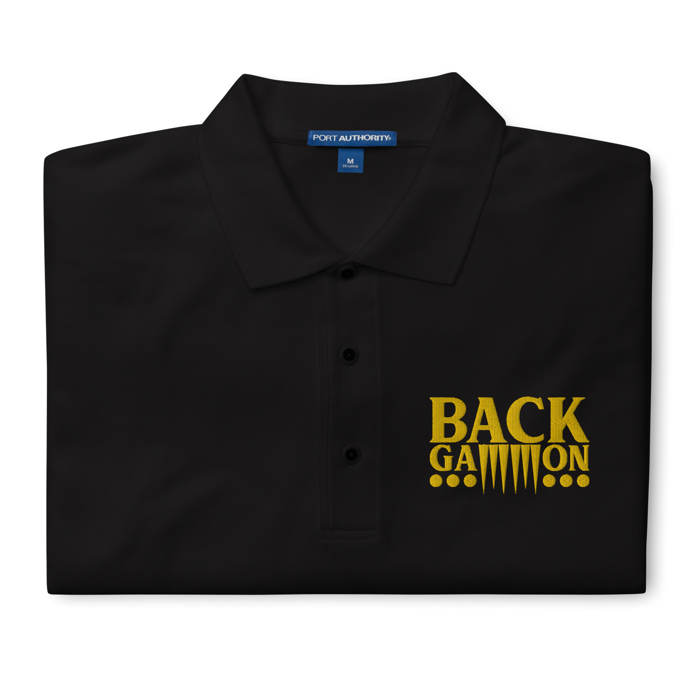 Backgammon Premium Polo (yellow embroidery)