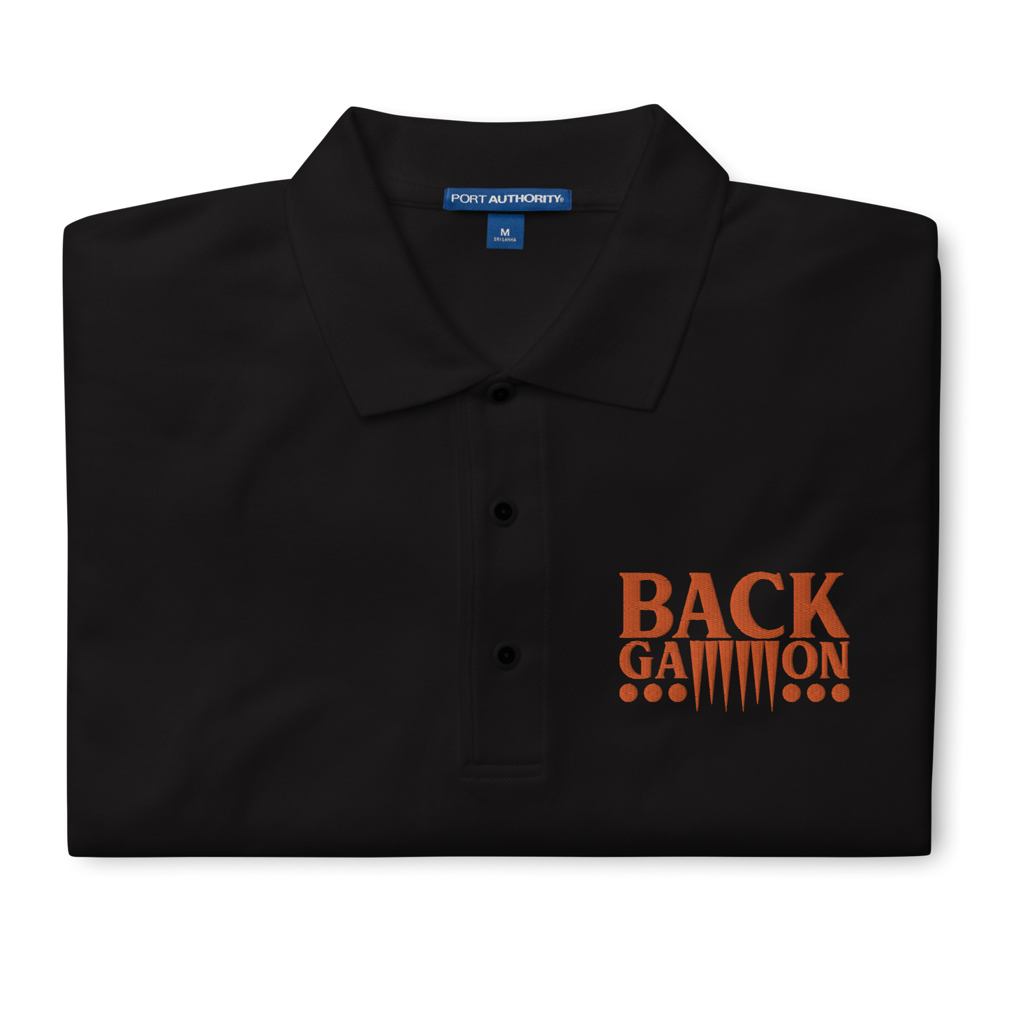 Backgammon Premium Polo (orange embroidery)