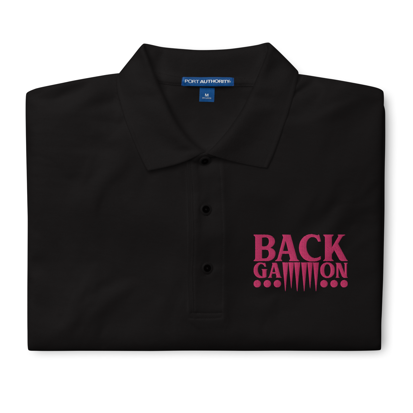 Backgammon Premium Polo (pink embroidery)