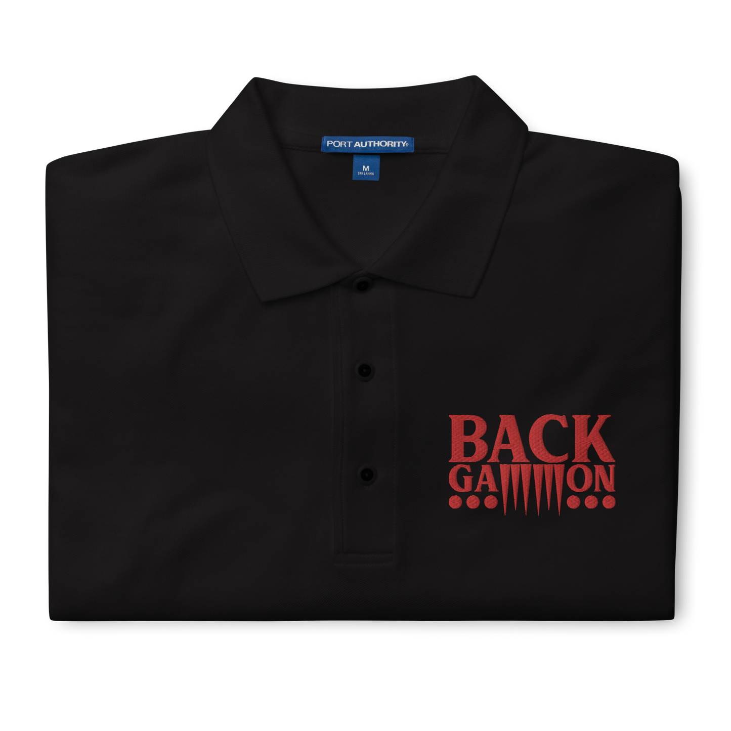 Backgammon Premium Polo (red embroidery)