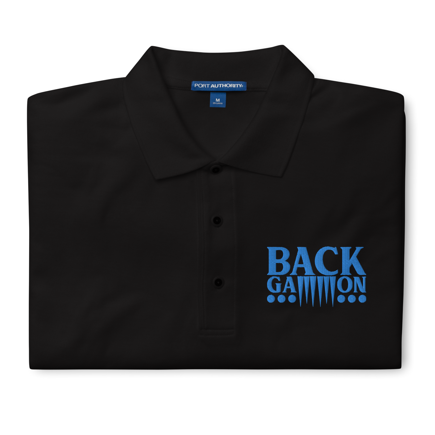 Backgammon Premium Polo (aqua embroidery)