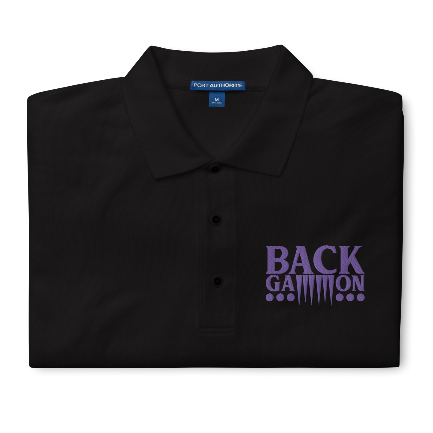 Backgammon Premium Polo (purple embroidery)