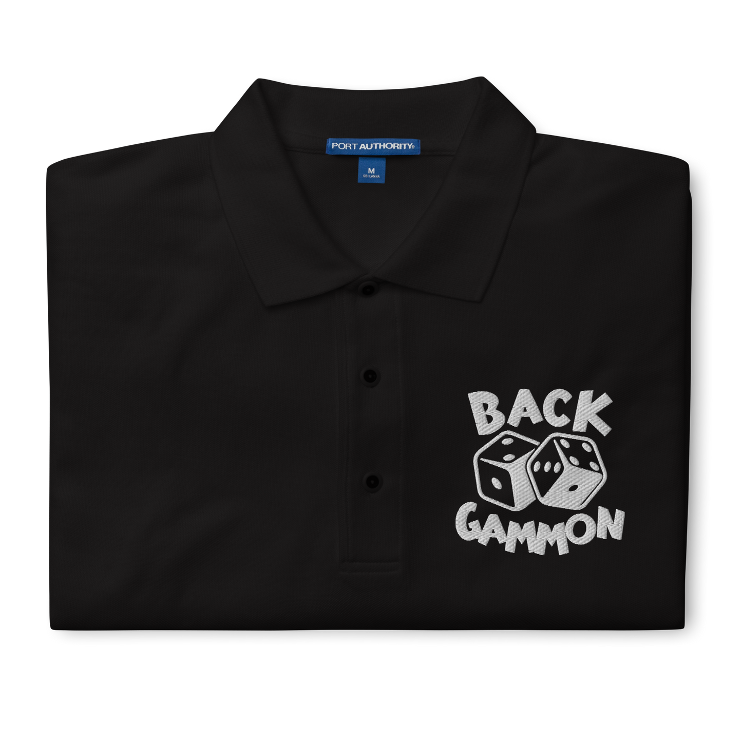 Backgammon Premium Polo (white embroidery)