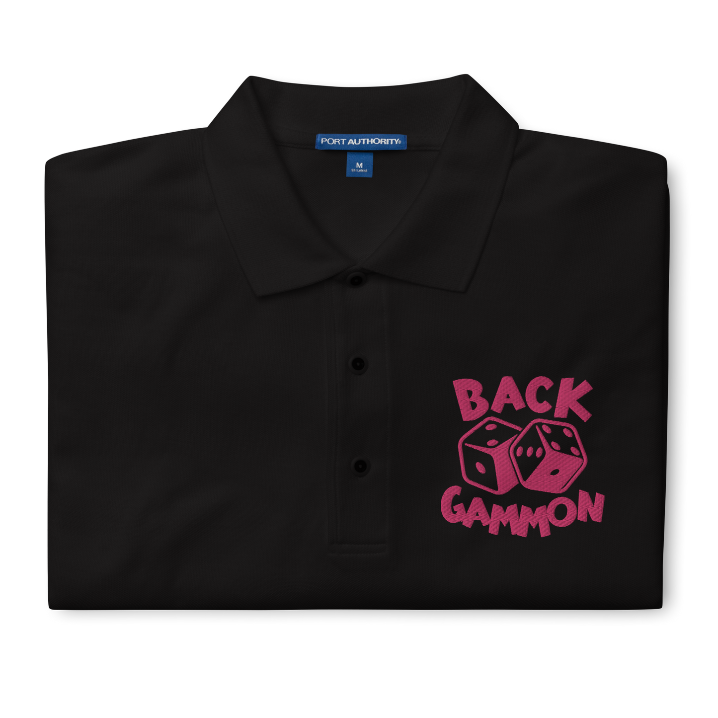 Backgammon Premium Polo (pink embroidery)