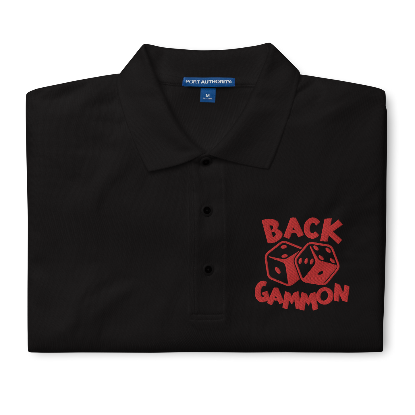 Backgammon Premium Polo (red embroidery)