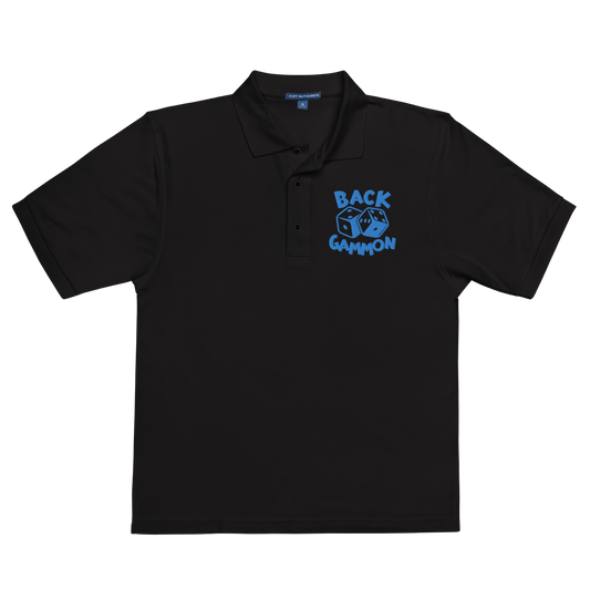 Backgammon Premium Polo (aqua embroidery)