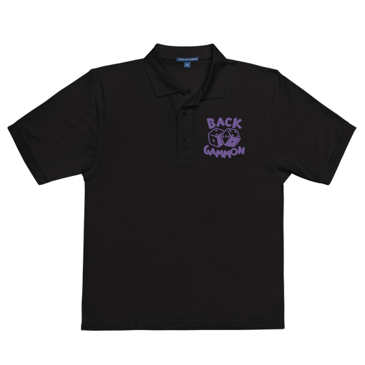 Backgammon Premium Polo (purple embroidery)