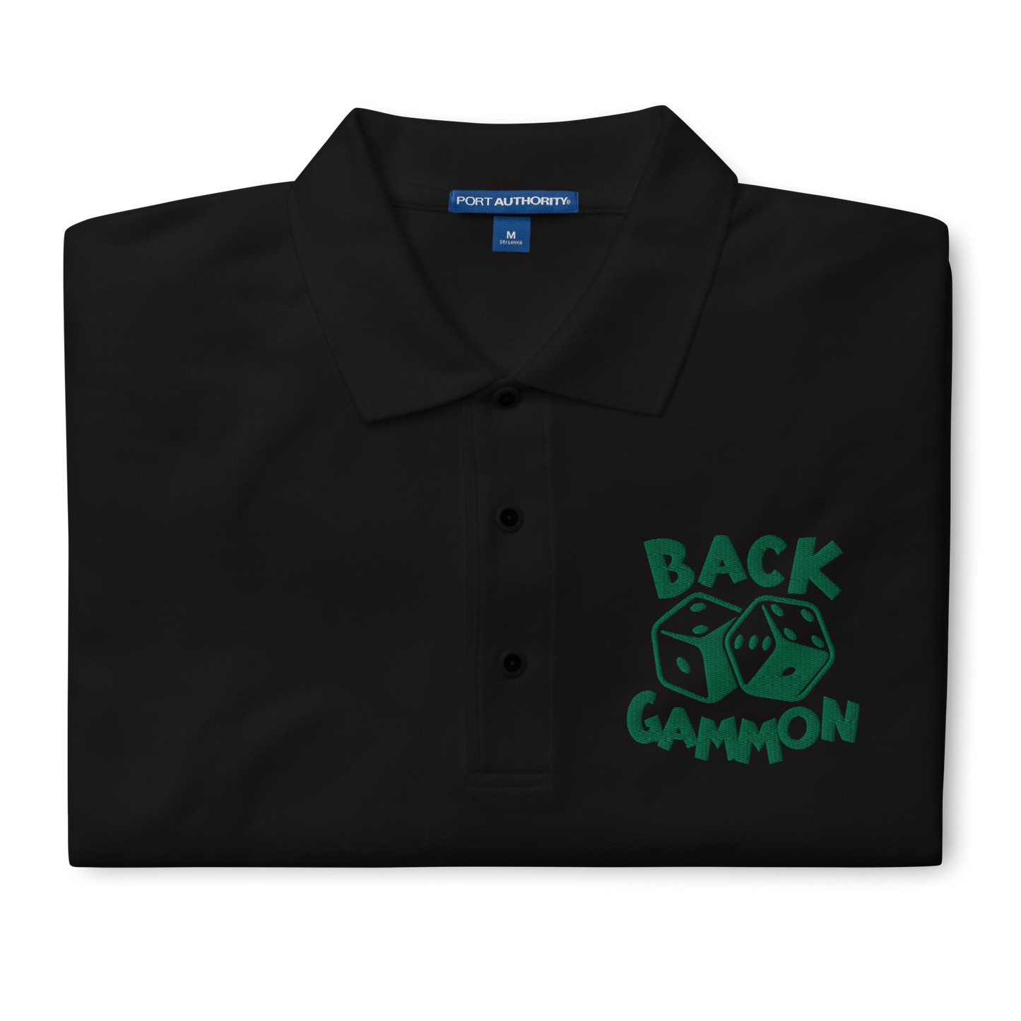 Backgammon Premium Polo (green embroidery)